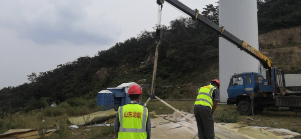 湖北大悟退役叶片处置施工现场